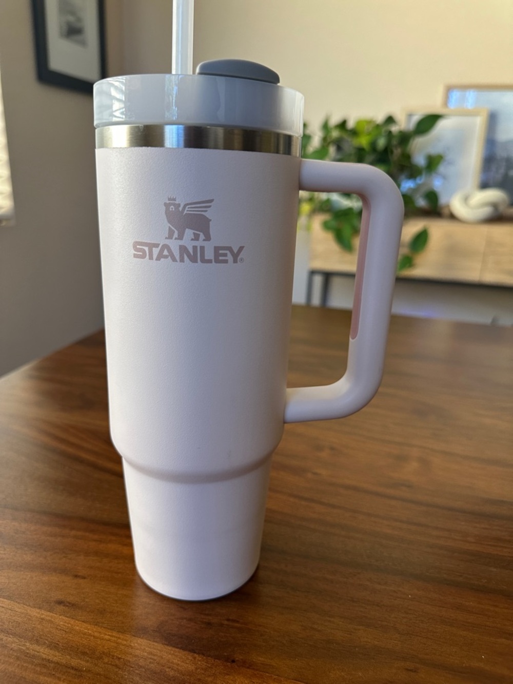 Stanley Pale Pink Insulated Travel Tumbler with Handle